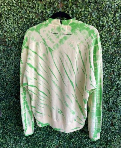 Proenza Schouler  White Label Women’s Green/Yellow Tie/Dyed Long Sleeve Crewneck