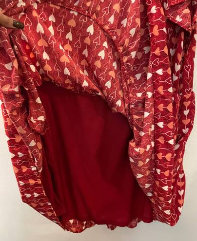 Entro Woman's V-Neck Fit & Flare Red Dress XL