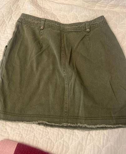 Honey Belle Hunter Green Denim Skirt