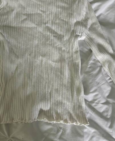 Forever 21 White Turtle Neck Long Sleeve