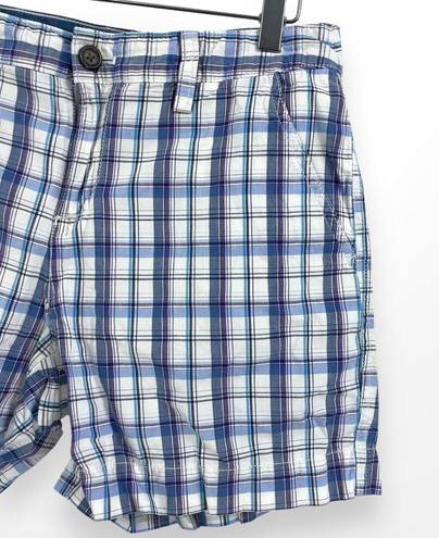 Krass&co 00s GH BASS AND  Vintage Blue Purple Cotton Plaid Shorts