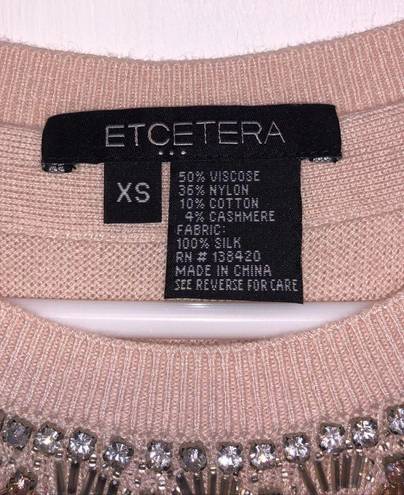 Etcetera Pink Sweater Top  XS