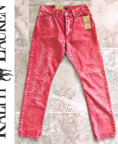 Polo  Ralph Lauren Jeans Callen High Rise Cropped, Red Size 27R New w/Tag