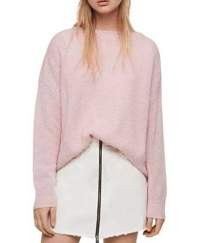 ALLSAINTS  Aris Wool Blend Boatneck Jumper Sweater in Baby Pink Size S