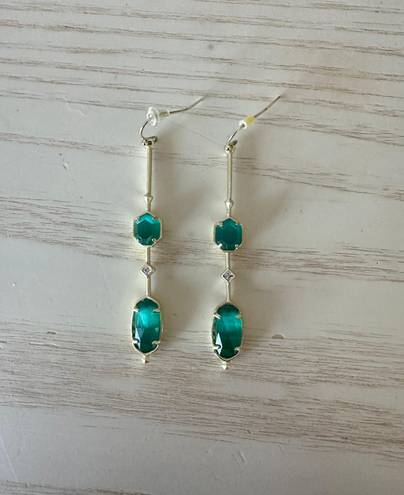 Kendra Scott Earrings Emerald Stone