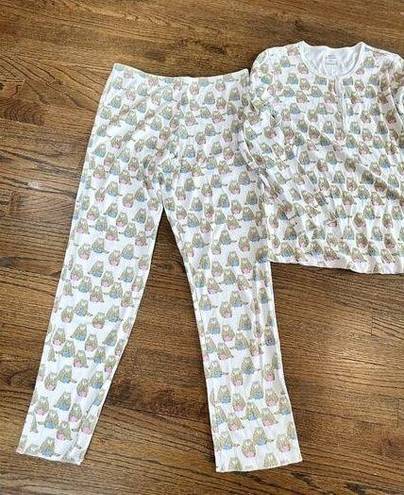 Roberta Roller Rabbit Roller Rabbit Women Size Small Pajamas Bears Pima Cotton 2 PC Set X0937