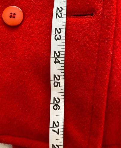 Trader Bay Vintage Red Wool Pea Coat sz 8