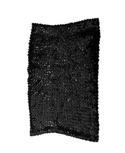 Hugo Buscati  Black Sequin Tube Top Size 8 / Large