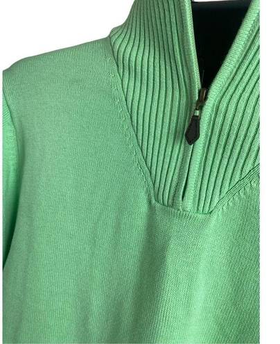 Brooks Brothers  lime green 1/4 zip sweater size XXL - cotton and cashmere sweate