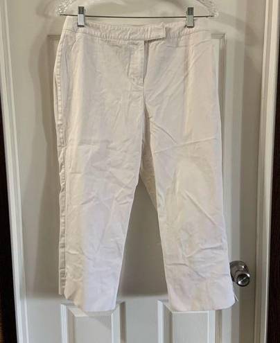 Hillard & Hanson  White Cropped  Stretch Pants 10