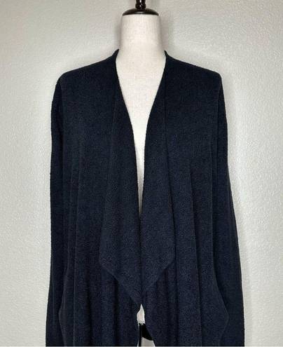 Barefoot Dreams  Cozychic Lite Black Open Front Cardigan