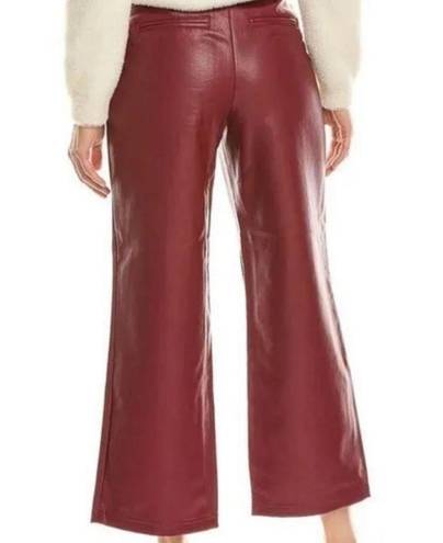 Bagatelle  Collection Currant Faux Leather Wide Leg Crops Size Medium