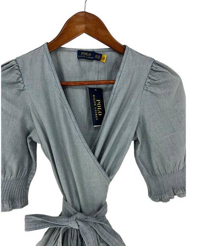 Polo  Ralph Lauren Cotton Chambray Wrap Top