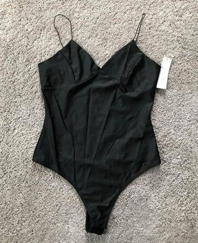 Timing  women’s large spaghetti strap black bodysuit NWT