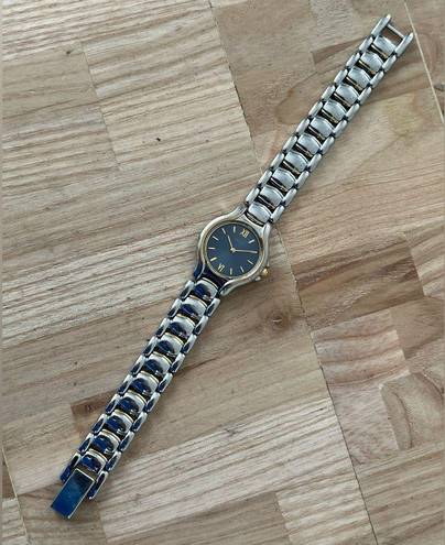 Seiko  Vintage Ladies Watch Blue Dial Two-Tone Bracelet
Gold-Tone Markers Hands