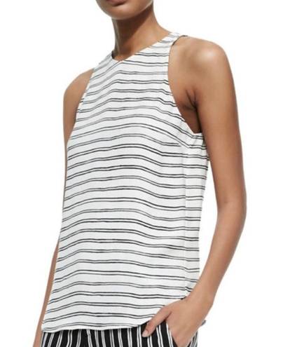 ALC Frank ALC | ‘Anise’ Silk Striped Tank Top - Black and White