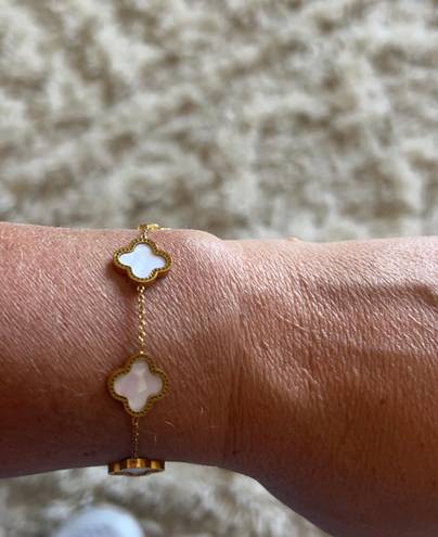 Gold Plated Clover Lucky Bracelet for Women 18K Gold Plated Clover Lucky