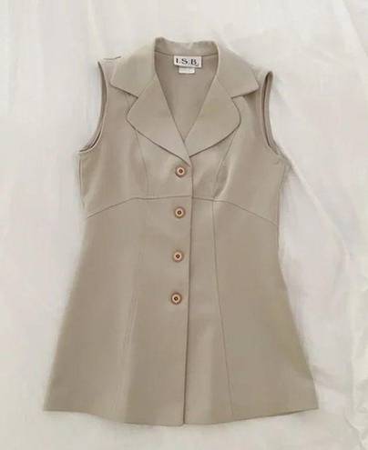 I.S.B. Inc Vintage 90s Suit Vest Size 7 Tan