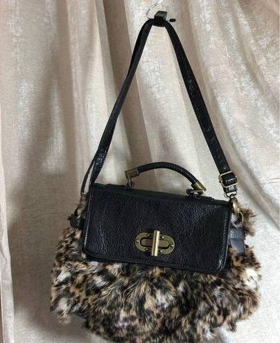 Bueno  Faux Fur and Faux Leather Bag