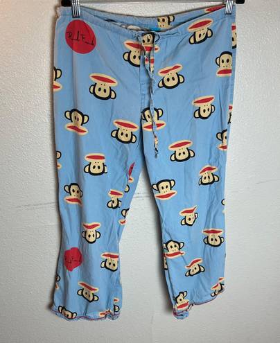 Paul Frank gintagw Y2K blue monkey cropped pajama bottoms