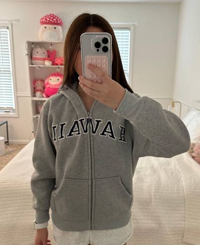 Hawaii Zip Up Gray