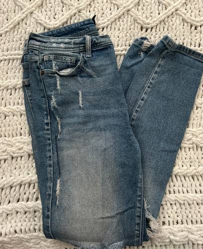 Cello Jeans High Rise Distressed Jeans