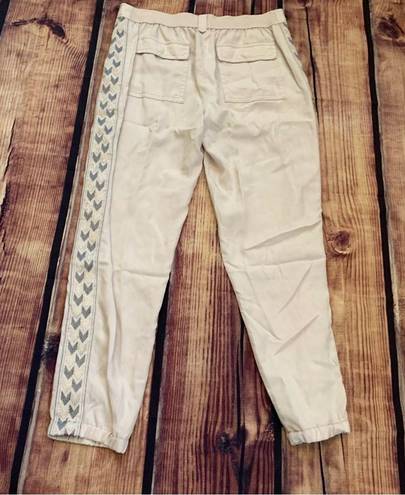 Rebecca Taylor  Beige Khaki Embroidered size 6 Joggers