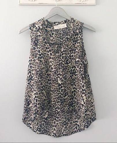 Vintage Havana  Leopard Print V Neck Tank Top