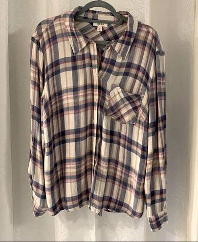 Style & Co . Oversized Relax Fit Shirt Sz:XL