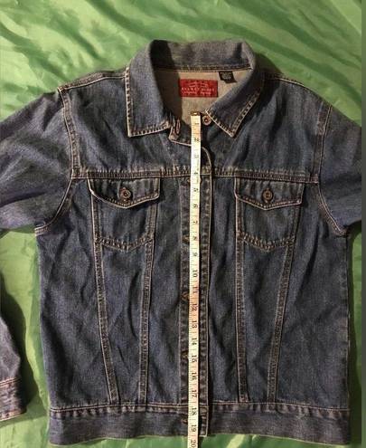 At Last Vintage  Blues Women’s Jean Jacket Worn Size M Made in the USA