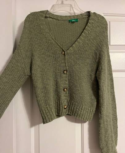 Dip Green Button up Sweater Size M