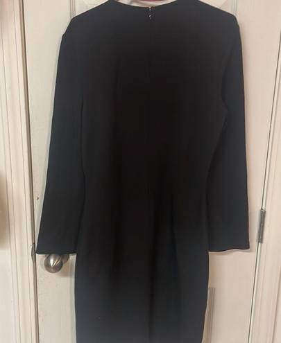 St. John Knit Long Sleeve Little Black Dress