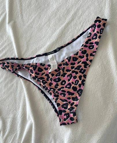 Boohoo Leopard Deep B Bikini Top And Bottom