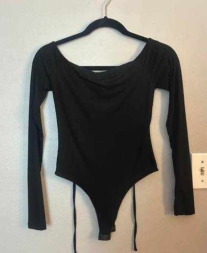 Edikted Black Long Sleeve Bodysuit