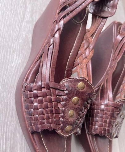 Frye  Lola Huarache Leather Wedge Sandals Size 9