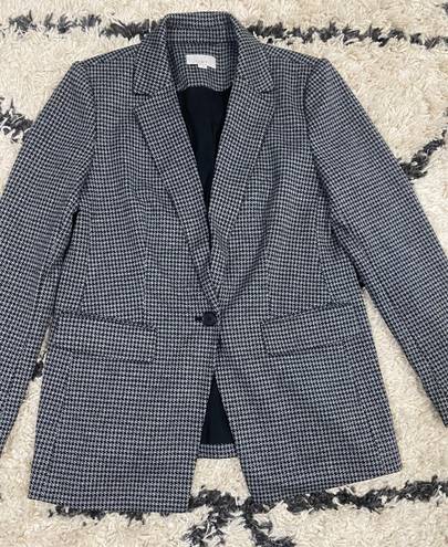 Loft Houndstooth Long Modern Blazer