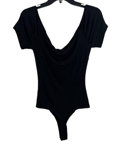 n:philanthropy  Black Tie Front Knit Bodysuit Size Small New