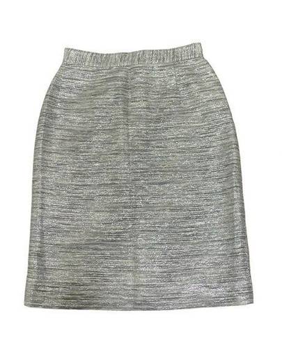 Kate Spade  Women’s  Skirt Kayla Pencil Skirt Knee Length Glitter Silver