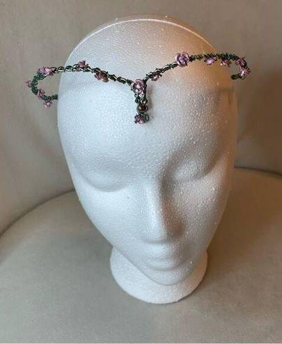 Twisted Flower Fairy Crown Renaissance Crown Headband Adjustable Roses  Metal