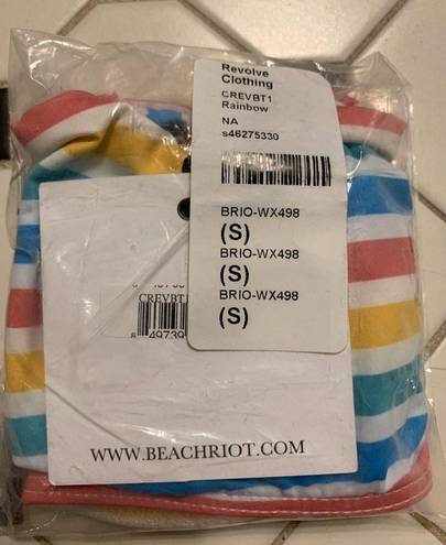 Beach Riot nwt  devin striped bikini top small