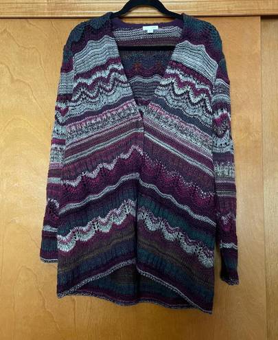 J.Jill  Wool Blend Chunky Cardigan Sweater Size Medium