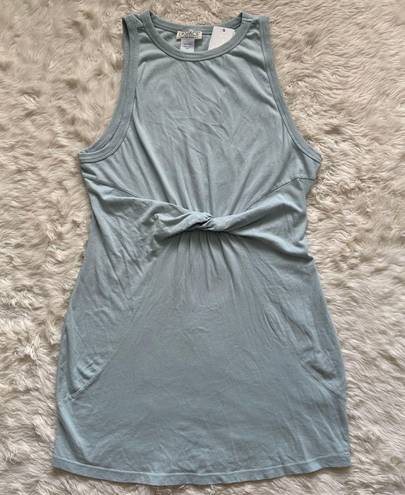 l*space Dress Seaview Sleeveless Front Twist Mini Sky Blue L NWT New