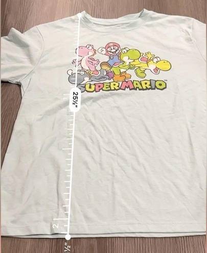 Nintendo  Super Mario Yoshi's World Light Blue Short Sleeve Tee Shirt Size M