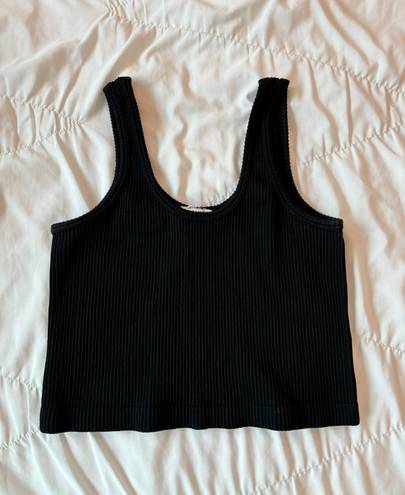 Cotton On Black Ribbed Crop Top