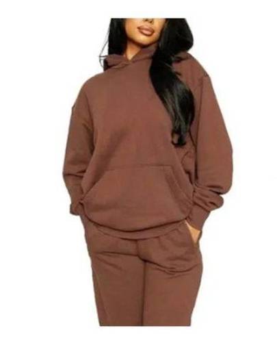 Naked Wardrobe  | Brown Soft Pullover Hoodie | Chocolate | Sz XL | NWT