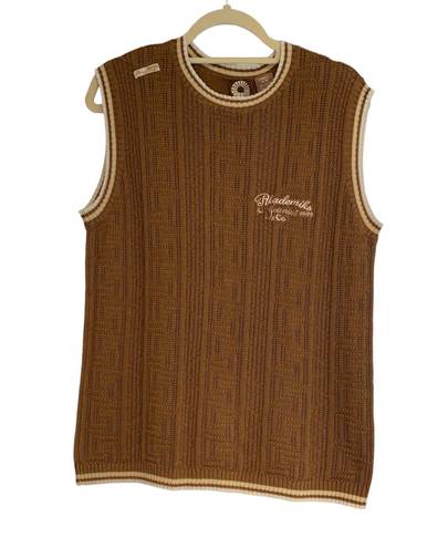 Akademiks sweater vest pullover V-neck embroidered  on front size large