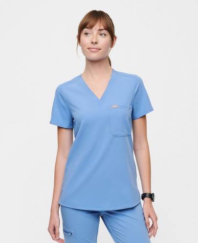 FIGS Ceil Blue Scrub Top