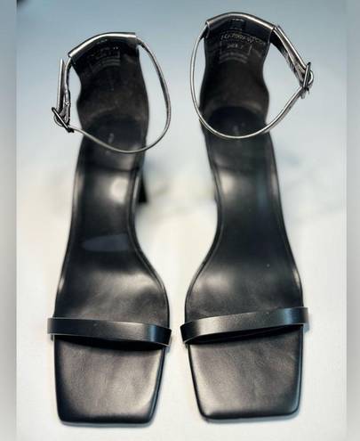 Oak + Fort  womens black strappy heels