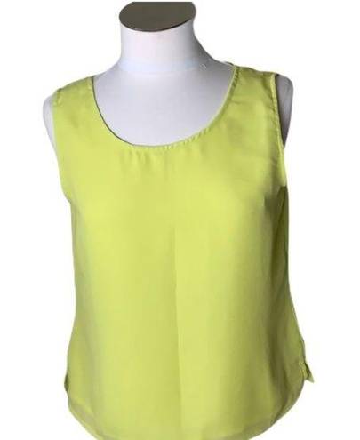 Coldwater Creek Y2K neon green sleeveless tank