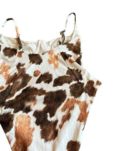 We Wore What  Danielle One Piece Cowhide Swimsuit Bathing Suit Size XS Women's